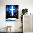 11CT Full Cross Stitch Shining Cross Stamped DIY Embroidery Kits Cotton Thread