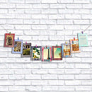 7""-DIY Photo Frame Wall Paper Creative Wood Frame Paper Hanging Album Decor