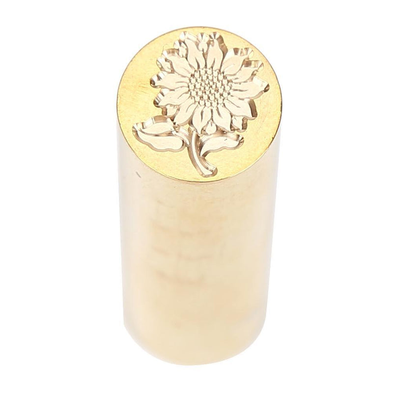 Cylindrical Brass Envelope Sealing Stamp for Document Customs Wedding Invit
