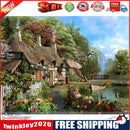 Painting By Numbers Kit DIY Country Villa Canvas Oil Art Picture Craft