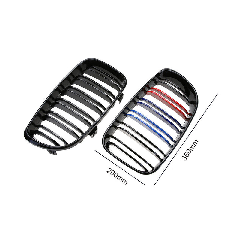 1 Pair Racing Grills ABS Front Kidney Grille Detachable for 1 Series E81 E87