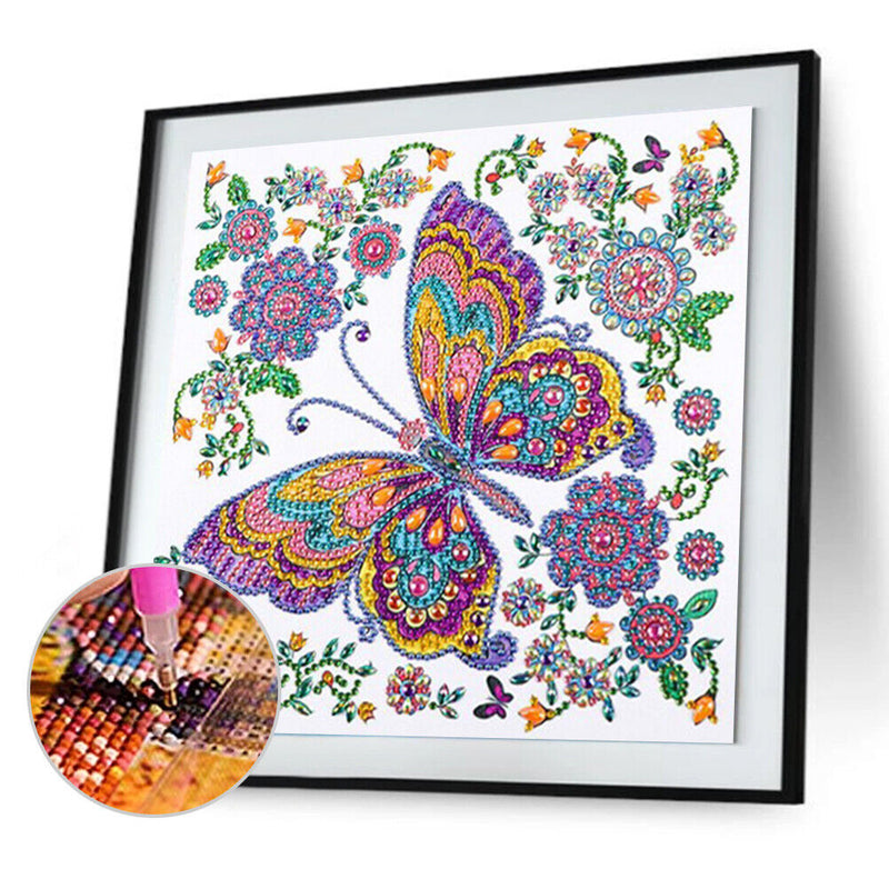 5D DIY Diamond Painted Special Shaped Diamond Butterfly yk122