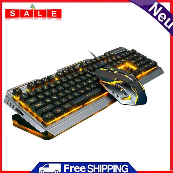 V1 USB Cable Ergonomic Illuminated Mechanical Feel Gaming Keyboard Mouse Se