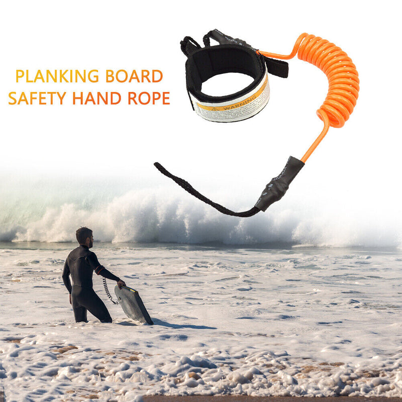 Elastic Coiled Raft Kayak Safety Hand Rope Stand Up Paddle Board Surfing Leas