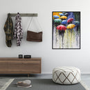 Painting By Numbers DIY Raining Street Hand Painted Canvas Oil Art Picture