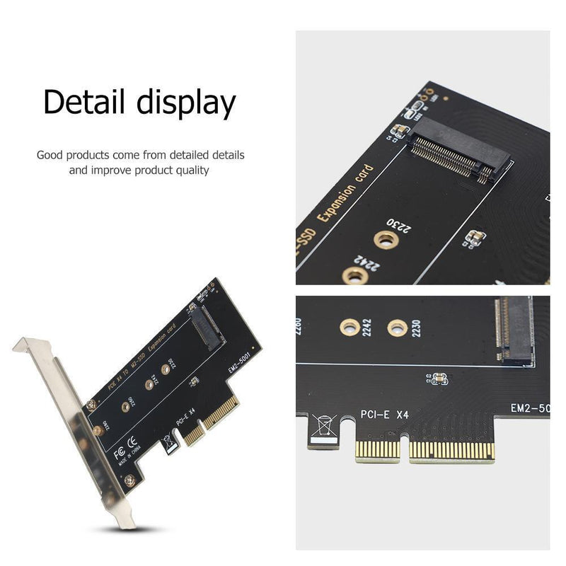 SSU EM2-5001 PCI-E 3.0 X4 to NVMe M.2 NGFF M Key SSD Riser Expansion Card
