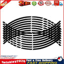 16pcs 18 inch Reflective Car Motorcycle Wheel Rim Stripe Stickers (Black) Newly