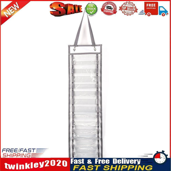 Wall Mounted Vinyl 14 Roll Storage Rack Door Hanging Compartment Bag (Bag) Newly