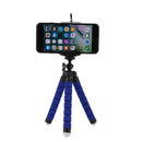 Flexible Octopus Phone Tripod Bracket Monopod with Phone Clip (Blue)