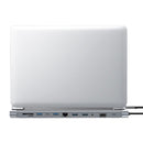 USB 3.0 Rj45 Ethernet 4K Dual HDMI USB Type-C Hub Docking Station For Laptop PC