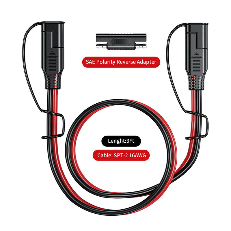 Battery Charging Cable SAE to SAE 12V-36V 16AWG Quick Disconnect Extension Cable