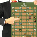 Scratch Off Poster - Bucket List Scratch Poster - 100 Date / Dishes / Movies