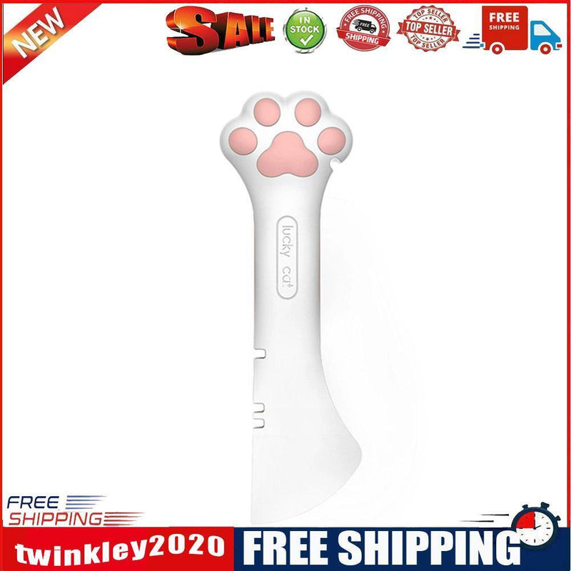 Multifunction Pet Canned Spoon Jar Opener Cat Dog Food Scoop Feeder (White)