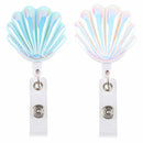 Cards ID Name Card Anti-Lost Clip Retractable Lanyards Shell Shape Badge Holder