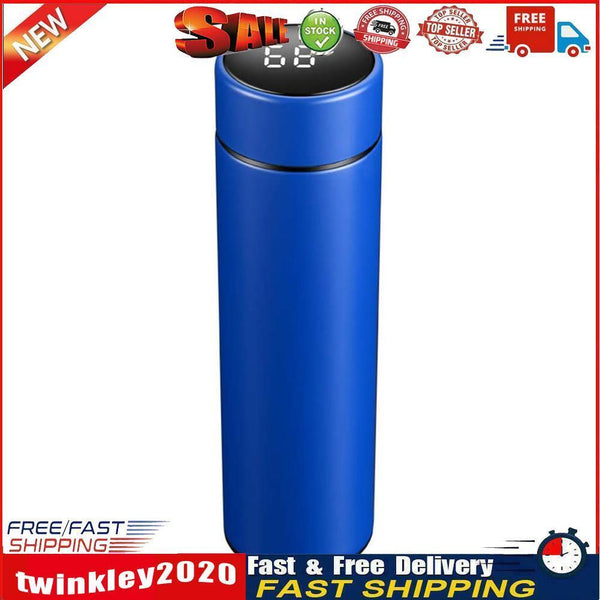 Digital Thermal Water Cup Touch Display Temperature Vacuum Flasks (Blue) Newly