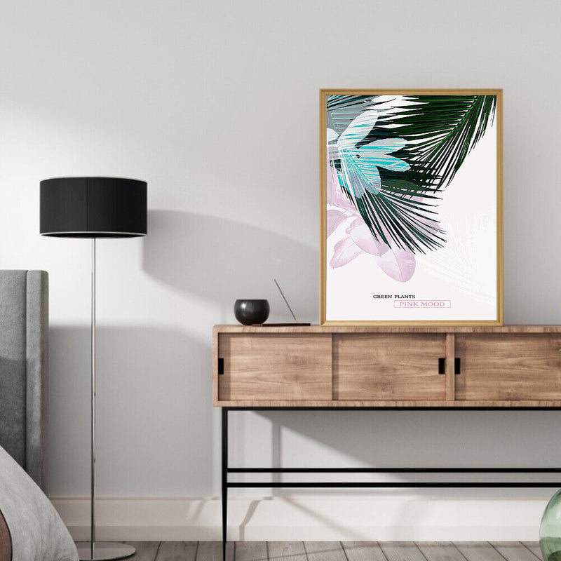 DIY Colouring Wall Pictures Posters Green Plants Hand Painted Oil Paint Painting