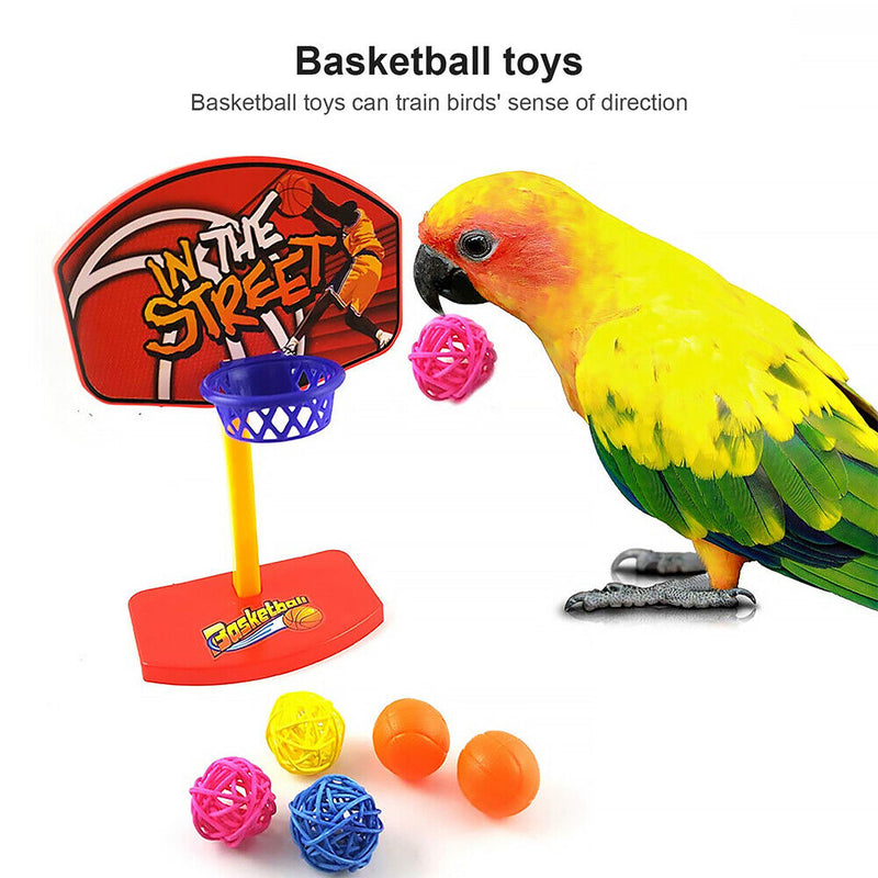 Training Bird Interactive Parrot Basketball Skateboard Ferrule Tower Toys