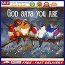 Words Bird Oil Paint By Numbers Kit DIY Drawing Picture for Adults Home Decor