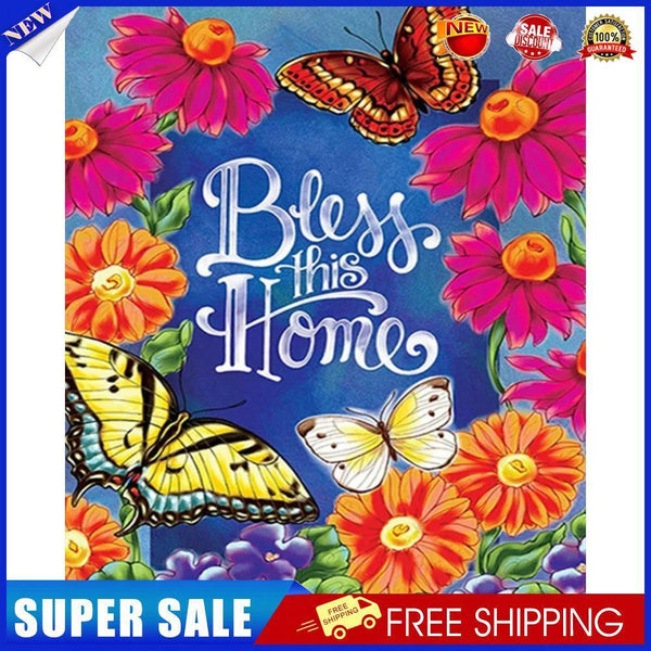Letter Flowers Canvas Paint By Numbers Oil Hand Painted Home Decor (S228)