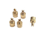 10pcs Coppe Slotted Head Valve Stem Caps for Car Motorcycle Schrader Valve Newly