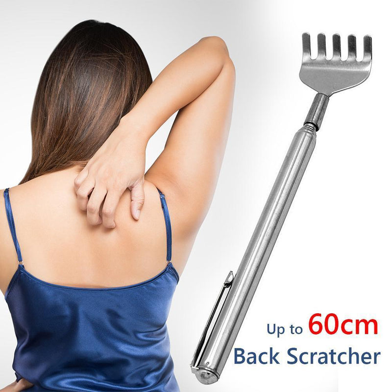 Back Scratcher Stainless Steel Retractable Body Massager Itching Tool Rake