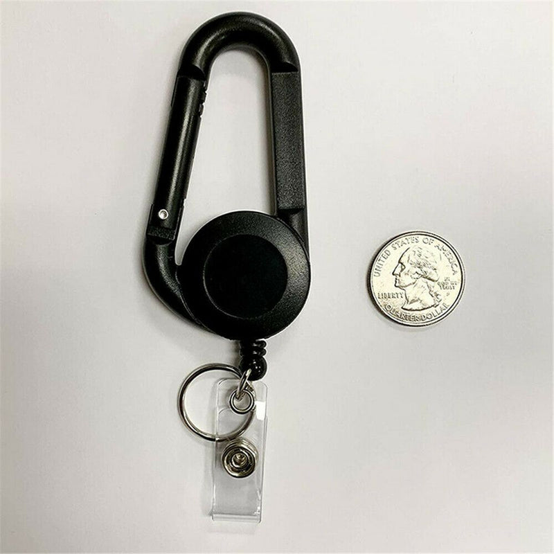 Anti Lost Lanyard Clip Key Ring ID Card Holder Keychain Badge Reel Clip