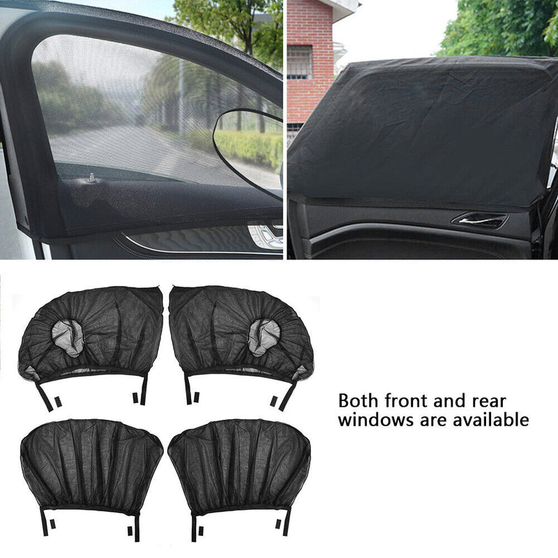Car Front Rear Side Window Sun Shades Set Anti Mosquito Sunshade Universal Newly