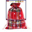 Christmas Buffalo Plaid Drawstring Bag DIY Mini Storage Bag for Wedding Favor
