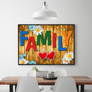 5D DIY Full Round Drill Diamond Painting FAMILY Luminous Art Mosaic Kit 40x30cm