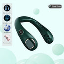 3000mAh LED Digital Air Cooling Hanging Neck Bladeless Fans (Dark Green)