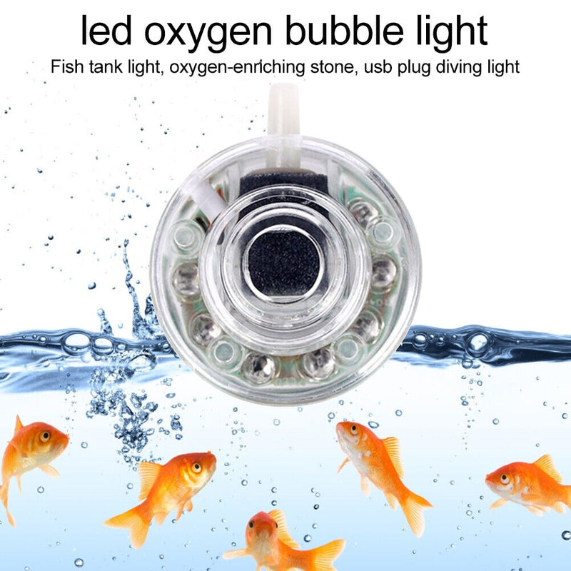 USB Submersible Aquarium Making Oxygen Light LED Color Changing Landscaping Lamp