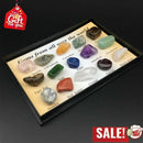 15 Pcs/Set Rock Gemstones Collection Box Quartz Crystal Specim. Mineral X4P9