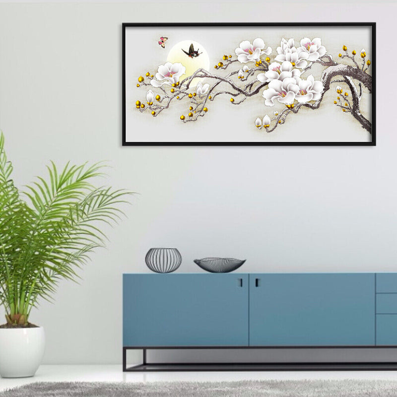 5D Flower Butterfly Diamond Painting DIY Drawing Full Round Drill Kit Ornam