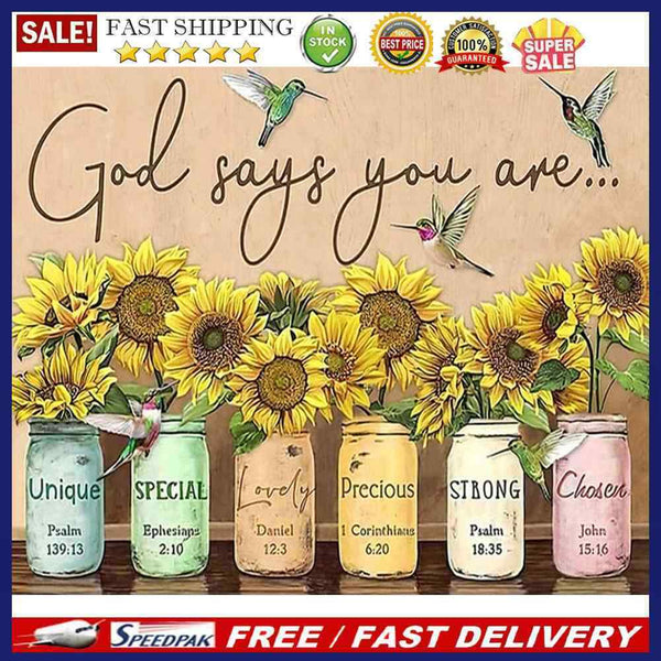 50X40cm English Sentence Frameless Oil Paint By Numbers Painted Picture Craft
