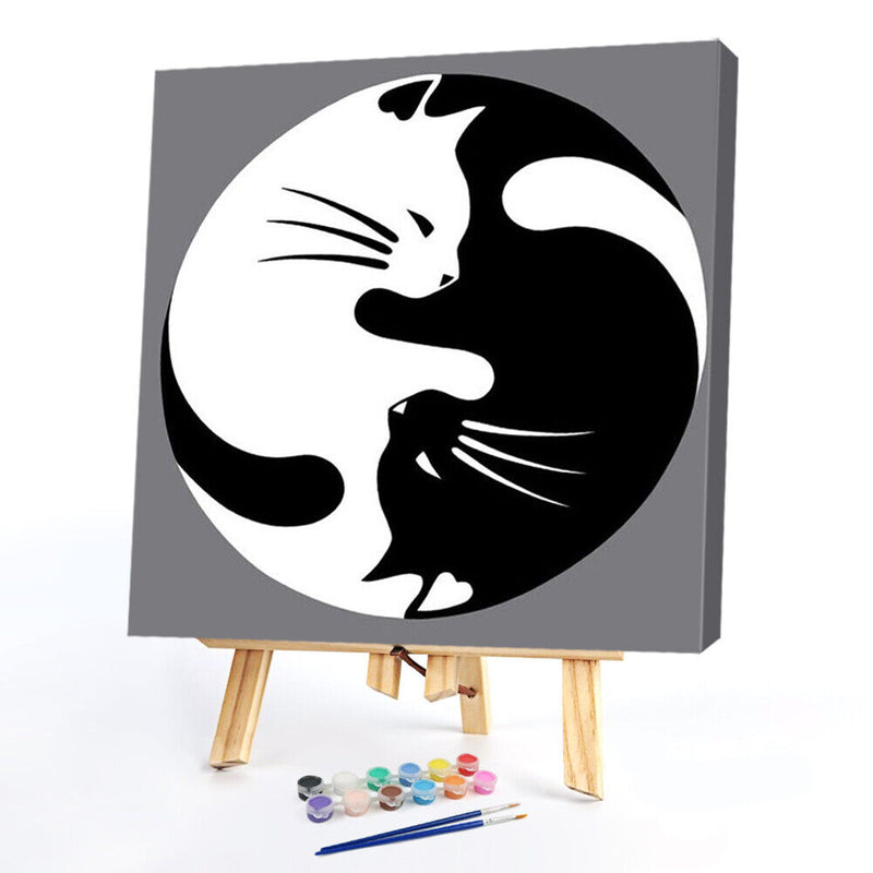 Eight Diagrams Cat Oil Paint By Numbers Kits Canvas DIY Wall Art Craft Coloring