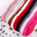 Gift Solid Color Winter Comfortable Neck warmer Kids Scarf Imitation Rabbit Fur