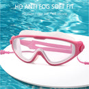 Children Goggles Waterproof Anti-fog Swimming Diving Glasses (Rose White) Newly