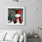 Canvas Painted Oil Paint By Numbers Snowman Red Hat DIY Bedroom Wall Arts Newly