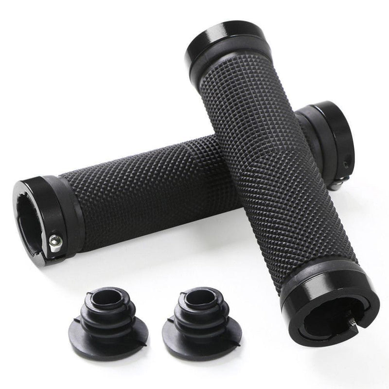 1 Pair MTB Bike Handlebar Anti-Skid Grips Rubber Bicycle Accessory (Black) Newly