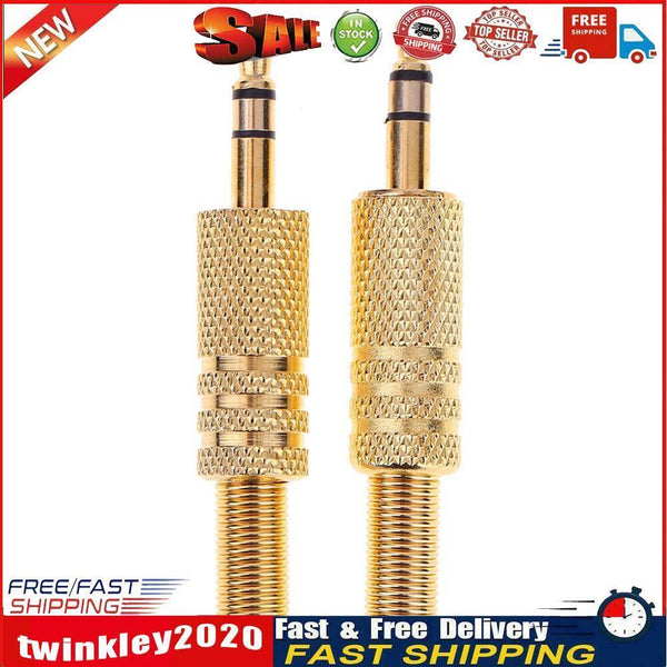 2pcs Stereo 3.5mm 1/8in Headphone Earphone DIY Audio Jack Plug Connectors Newly
