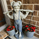Decor Little Girl Garden Statue Outdoor Statues Two Tone Stone Garden Statues