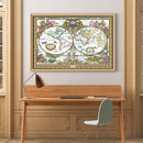 Partial Cross Stitch 14CT Old World Map Counted Embroidery DIY Needlework Kits