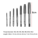 7pcs M3 M4 M5 M6 M8 M10 M12 HSS Machine Thread Metric Plug Tap Drill Bits Newly