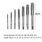 7pcs M3 M4 M5 M6 M8 M10 M12 HSS Machine Thread Metric Plug Tap Drill Bits Newly