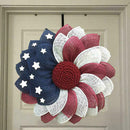 Patriotic Independence Wreath For Front Door Fourth of Wreath Decor July L3B0