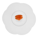 Silicone Sealing Cup Lid Thermal Insulation Cup Cover(Orange White)