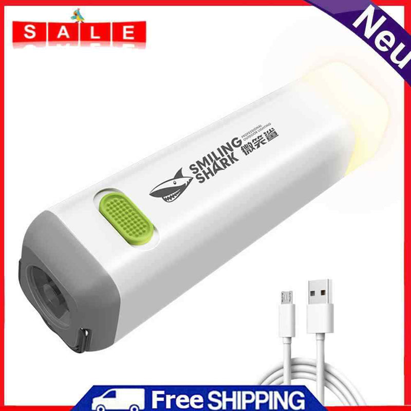 USB Rechargeable Portable LED Torch 300lm Waterproof Camping Tent Flashlight