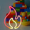 Fire Flame Neon Sign Light LED Hanging Wall Night Lamp Decor (Red White) Newly