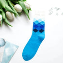 1 Pair Men Cotton Soft Socks Gradient Color Autumn Winter British Knee-High Sock