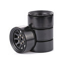 4pcs Metal Alloy 1.9 Beadlock Wheel Rims for Axial RC Crawler Car (Black) Newly